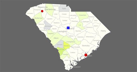 Cities In South Carolina & Interactive Map .